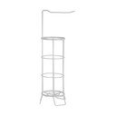 Biały stojak na papier toaletowy ze stali nierdzewnej Linnea – Premier Housewares