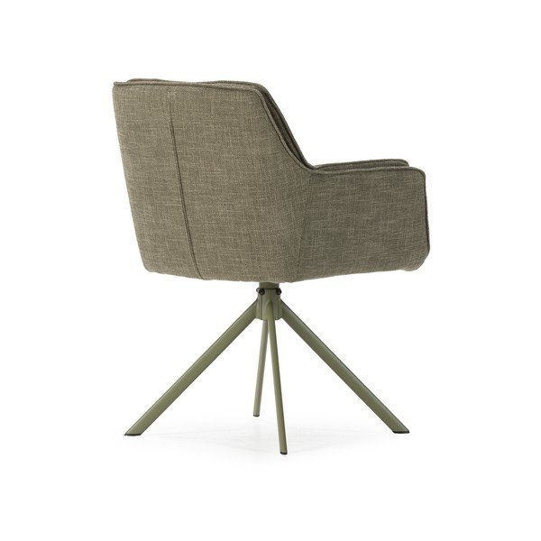 Zielone tapicerowane fotele jadalniane zestaw 2 szt. Keiko – Marckeric-image-4