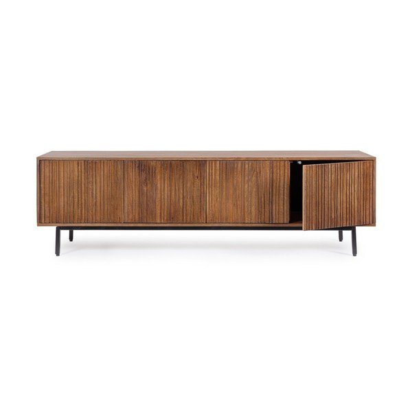 Szafka pod TV z litego drewna mango w naturalnym kolorze 170x50x40 cm Tadita – Bizzotto-image-3