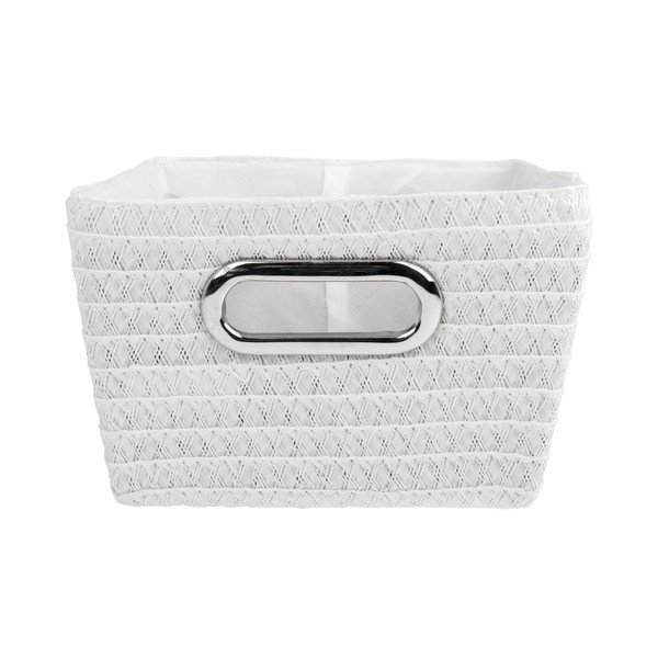 Biały koszyk Wenko Bamboo Chromo, szer. 28 cm-image-2