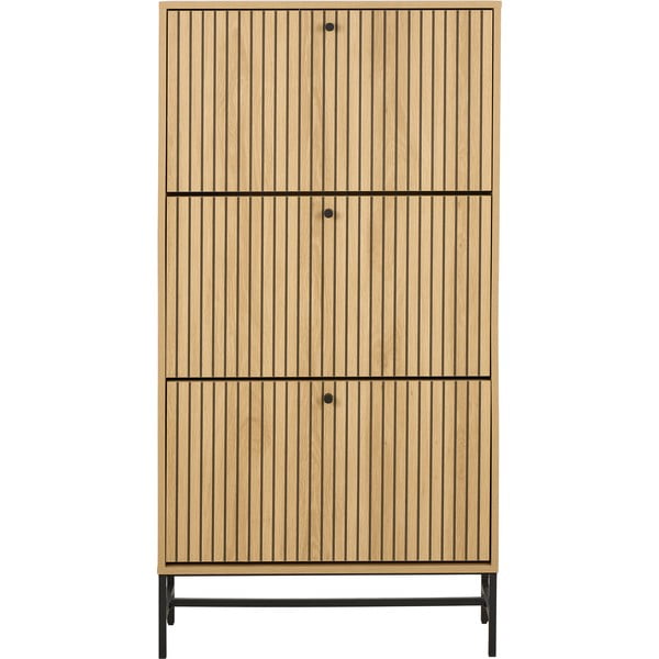 Uchylna szafka na buty w dekorze dębu w naturalnym kolorze 72x140x25 cm Albany  – Actona-image-3