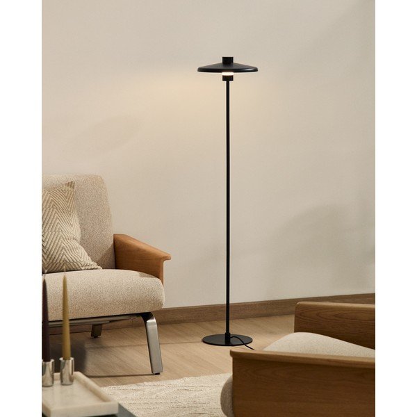 Czarna lampa stojąca z metalowym kloszem (wysokość 130 cm) Nuvira – Kave Home-image-2