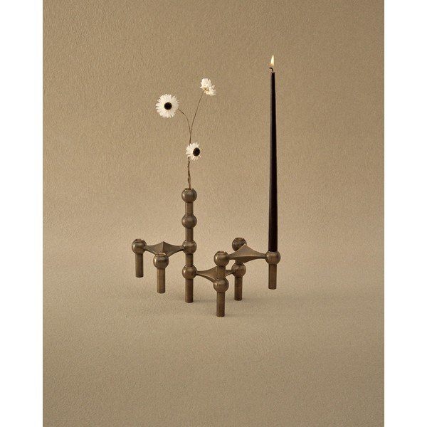 Metalowy wazon w kolorze brązu (wysokość 10 cm) Nagel – STOFF Nagel-image-2