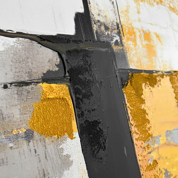 Obraz z ręcznie malowanymi elementami 70x100 cm Jade – Styler-image-4