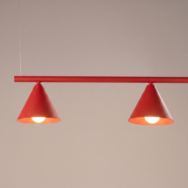 Czerwona stalowa lampa wisząca Zylo – Sollux-image-4