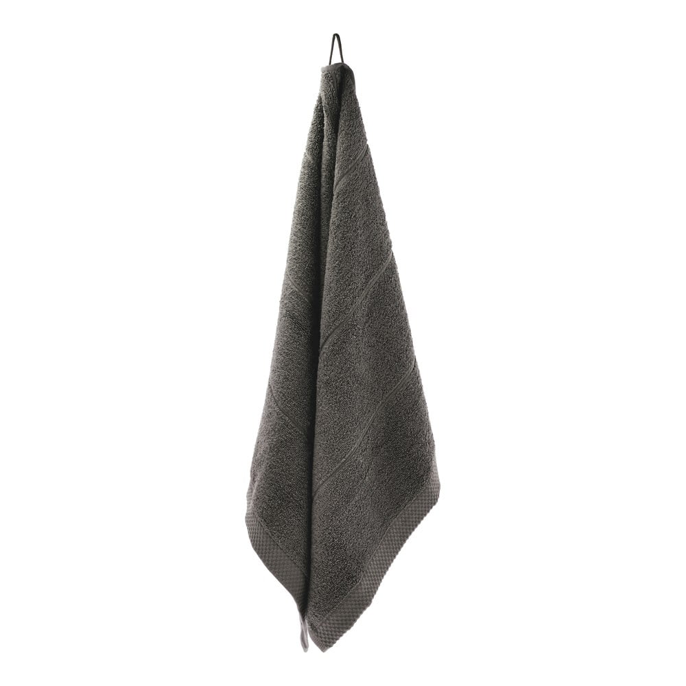 Ciemnoszary bawełniany ręcznik frotte 50x100 cm Line – Södahl (zdjęcie 6)
