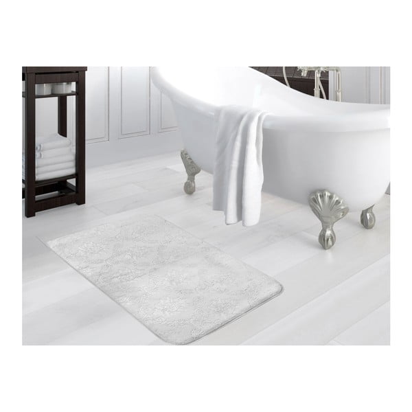 Szary dywanik łazienkowy Smooth, 80x140 cm