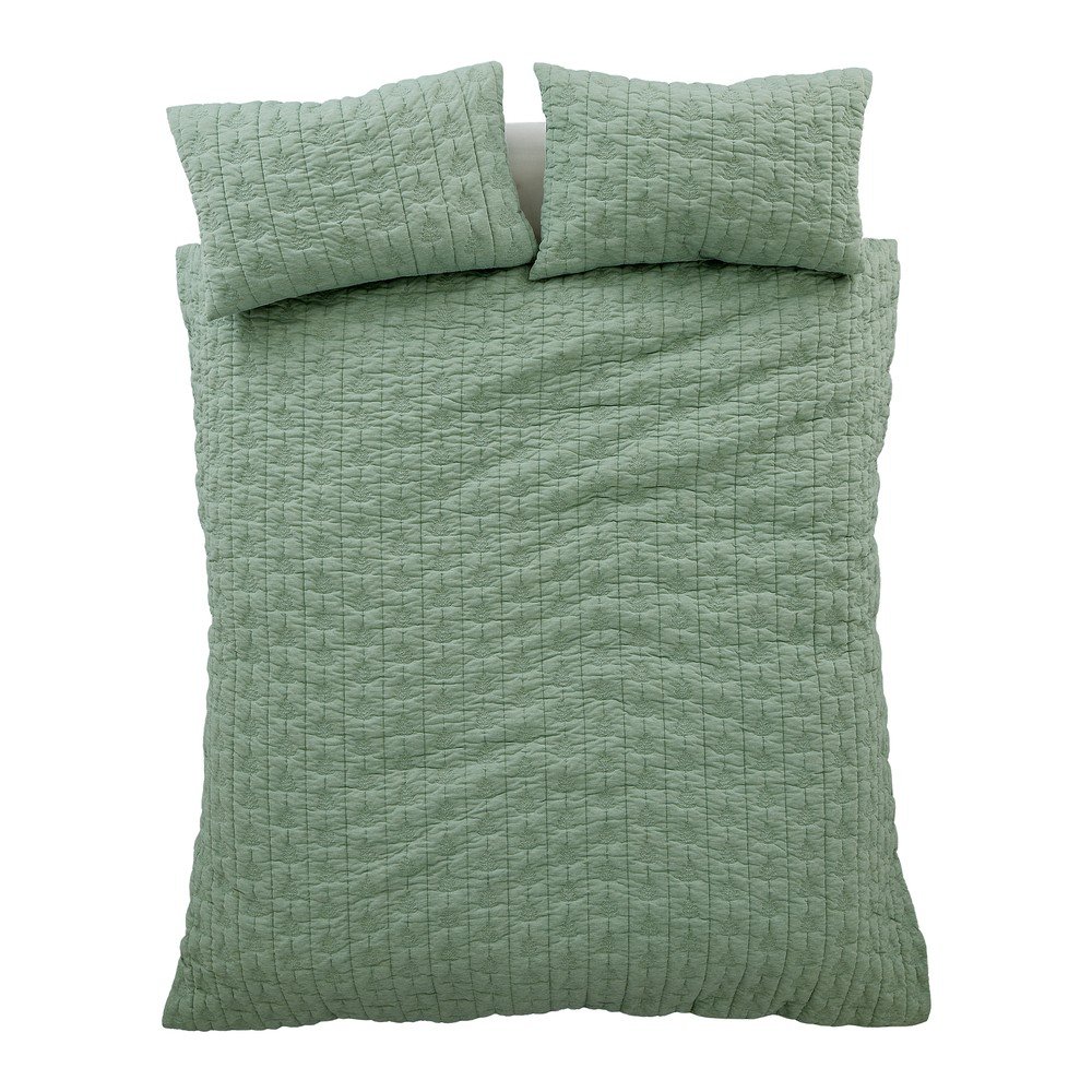 Zielona pościel dwuosobowa 3-częściowa 200x200 cm Tamba Leaf – Pineapple Elephant