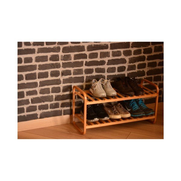 Regał bambusowy na buty 2-poziomowy Bambum Epoch-image-1