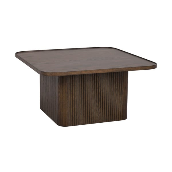 Ciemnobrązowy stolik w dekorze dębu ø 80 cm Sullivan – Rowico-image-2