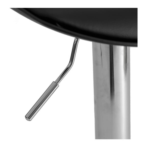 Czarne hokery z imitacji skóry z regulowaną wysokością zestaw 2 szt. (wysokość siedziska 56,5 cm) – Casa Selección-image-4