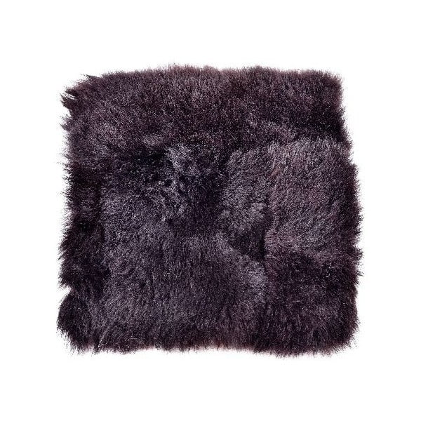 Poduszka futrzana do siedzenia z krótkim włosiem Blacky, 37x37 cm