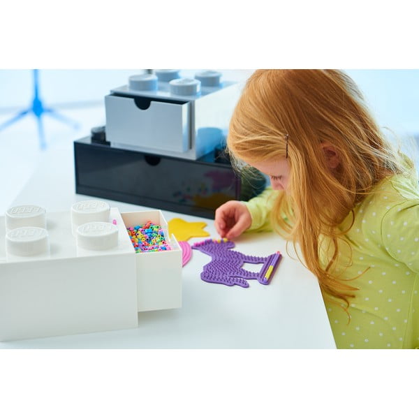 Szara skrzynka na biurko z szufladą Brick - LEGO®-image-3