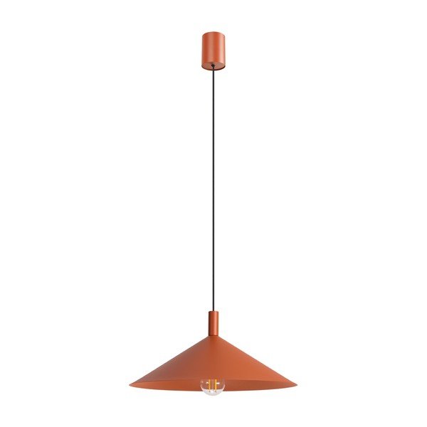 Ceglasta stalowa lampa wisząca ø 40 cm Zylo – Sollux