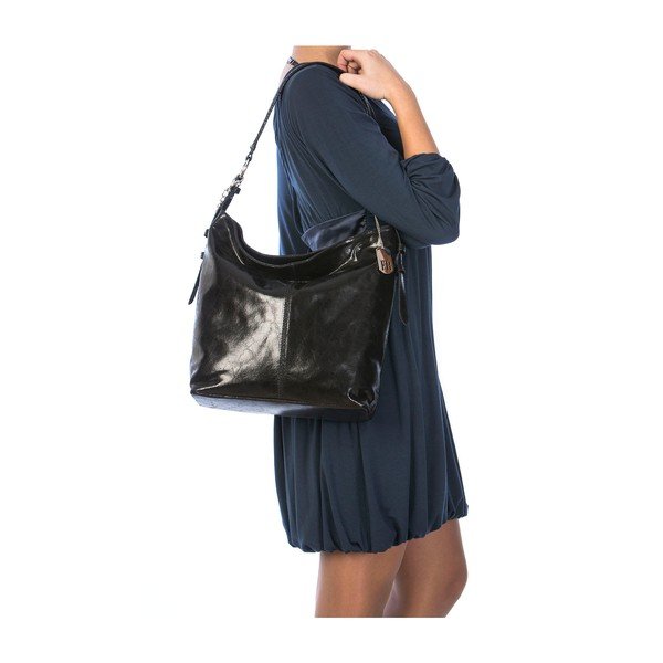 Skórzana torebka Hobo Black-image-4