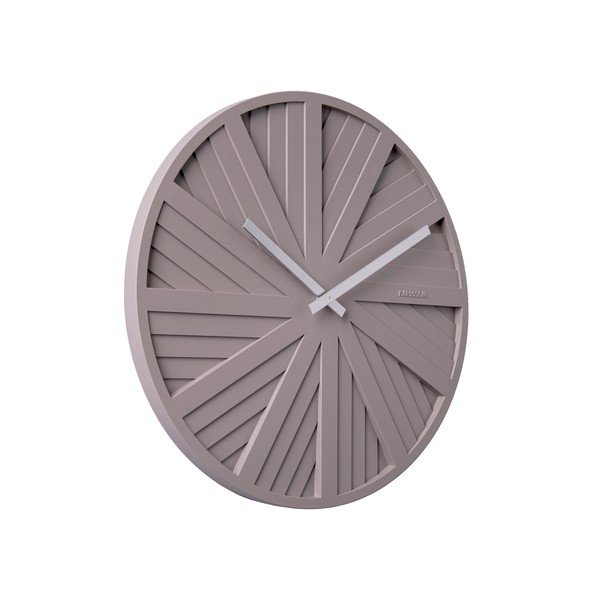 Szary zegar ścienny Karlsson Slides, ø 40 cm-image-1