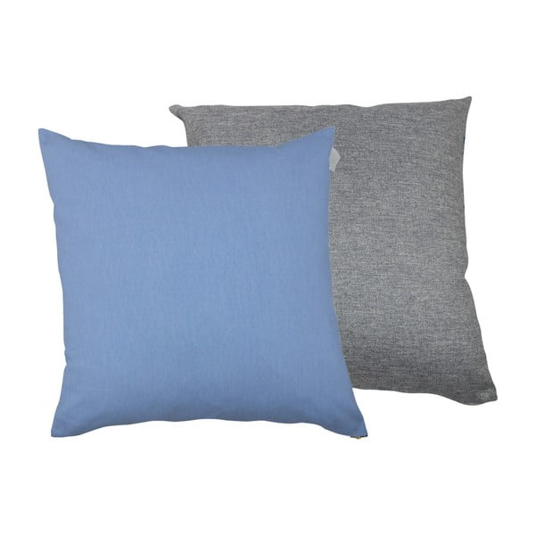 Zestaw 2 poduszek z wypełnieniem Karup Deco Cushion Blue Breeze/Granite Grey, 45x45 cm