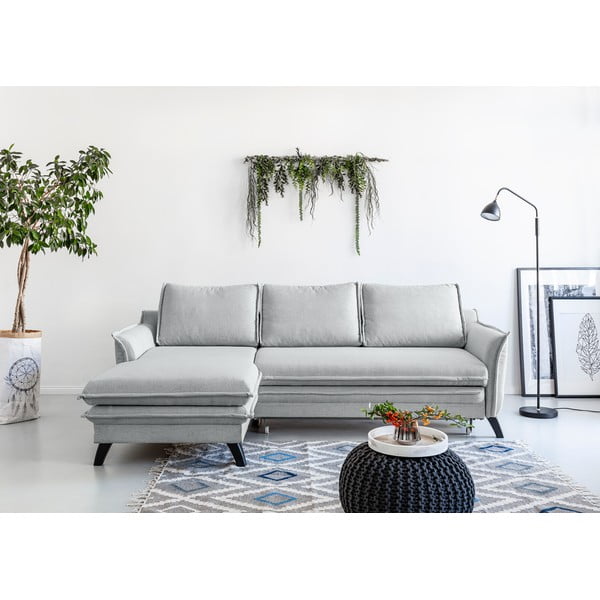 Jasnoszary narożnik rozkładany Miuform Charming Charlie, lewostronny-image-1