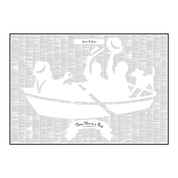 Plakat "Trzech panów w łódce (nie licząc psa)", 100x70 cm