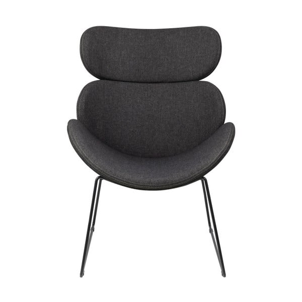 Ciemnoszary fotel z czarnymi nogami Actona Cazar-image-4
