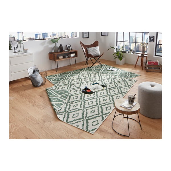 Zielono-biały dywan dwustronny NORTHRUGS Rio, 200x290 cm-image-4