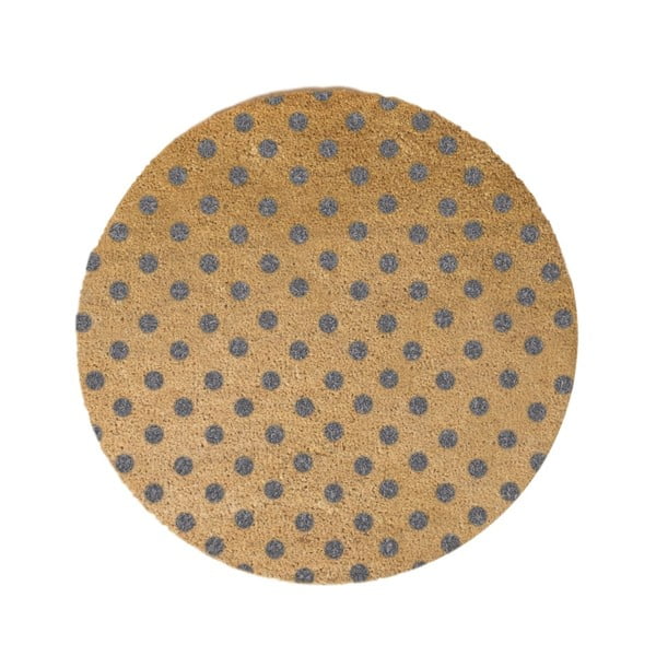 Okrągła wycieraczka Artsy Doormats Grey Dots, ⌀ 70 cm