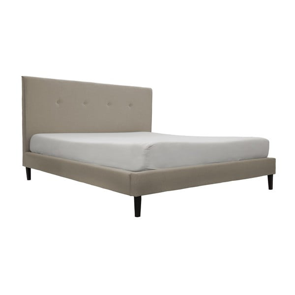 Jasnobrązowe łóżko z czarnymi nogami Vivonita Kent, 160x200 cm