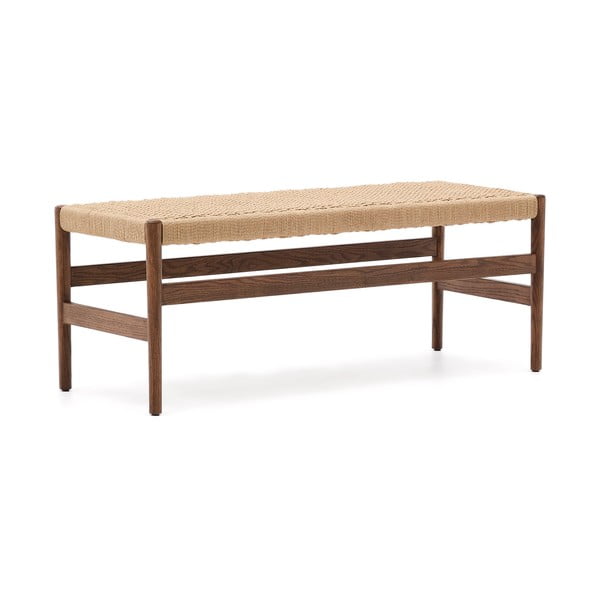 Brązowo-naturalna ławka Zaide – Kave Home-image-3
