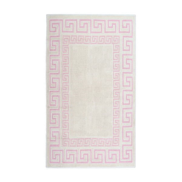 Jasnoróżowy dywan bawełniany Floorist Daisy, 80x300 cm