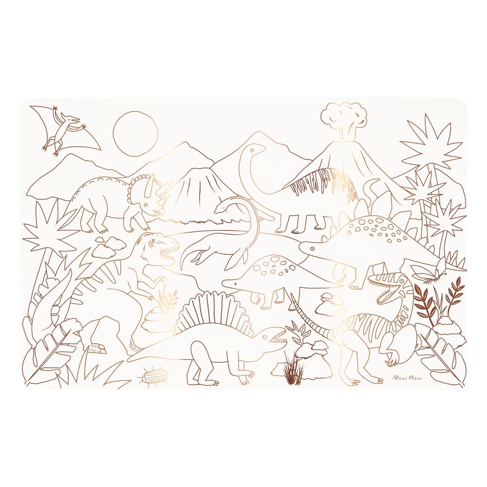 Papierowe maty stołowe zestaw 8 szt. 28x42.5 cm Dinosaurs – Meri Meri (zdjęcie 4)