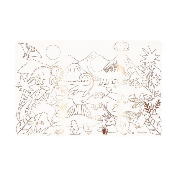 Papierowe maty stołowe zestaw 8 szt. 28x42.5 cm Dinosaurs – Meri Meri-image-3