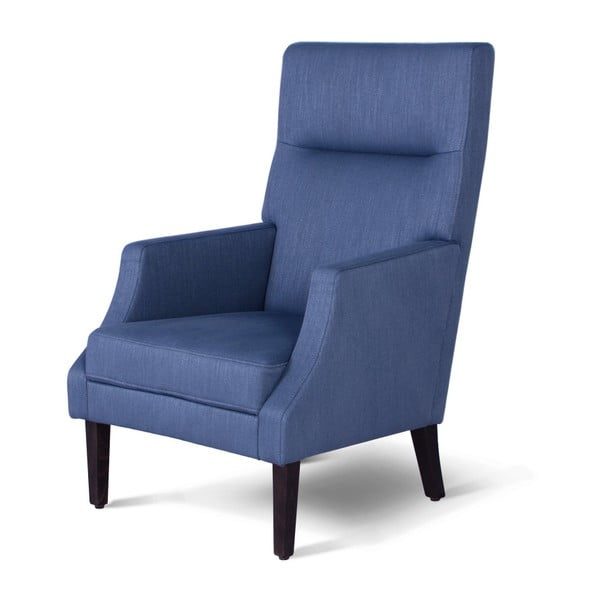 Niebieski fotel Polstrin Rhea