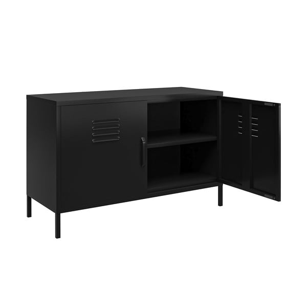 Czarna metalowa szafka 100x64x40 cm Mission District – Støraa-image-2