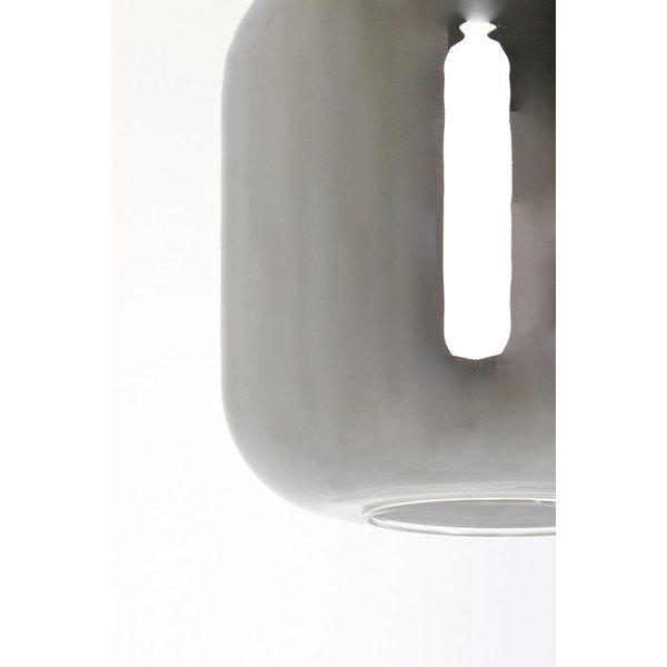 Szara lampa sufitowa z szklanym kloszem ø 16 cm Lekar – Light & Living-image-4