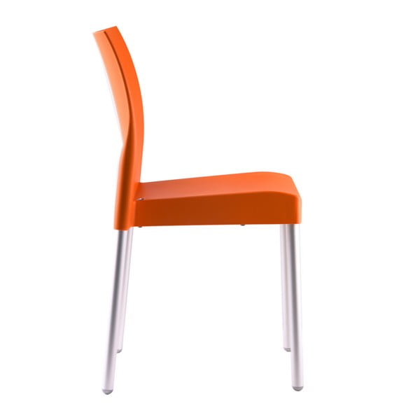 Pomarańczowe krzesło Pedrali Ice 800