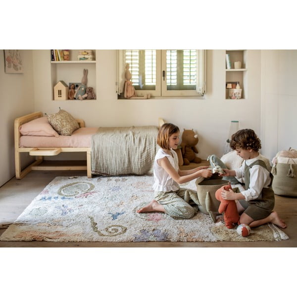 Jasnozielony tekstylny dziecięcy kosz na zabawki ø 23x35 cm Fred the Frog – Lorena Canals-image-2