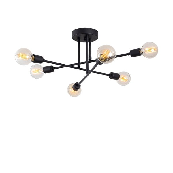 Czarna lampa sufitowa 64x64 cm Flower – Opviq lights-image-2