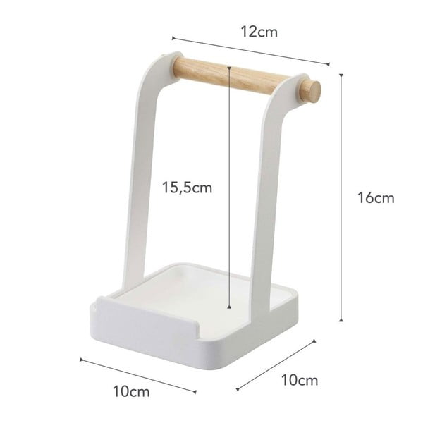 Biały stojak na pokrywkę/chochlę YAMAZAKI Tosca-image-2