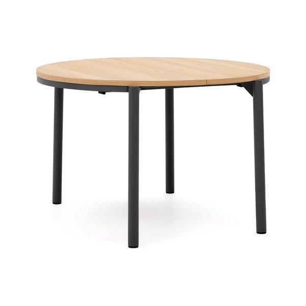 Okrągły rozkładany stół w dekorze dębu ø 120 cm Montuiri – Kave Home-image-3