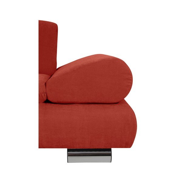 Pomarańczowa sofa narożna lewostronna z regulowanym podłokietnikiem Max Winzer Palm Bay-image-1