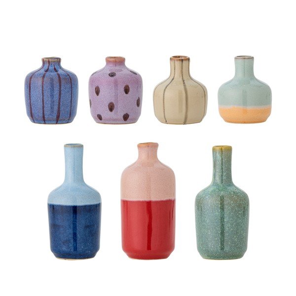 Kamionkowe ręcznie malowane wazony zestaw 7 szt. (wysokość 14 cm) Maien – Bloomingville