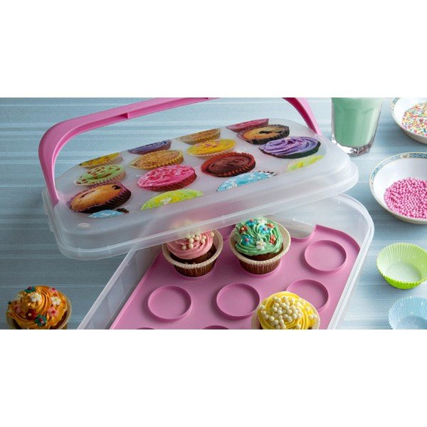 Niebieskie pudełko na babeczki Sweet Box-image-1