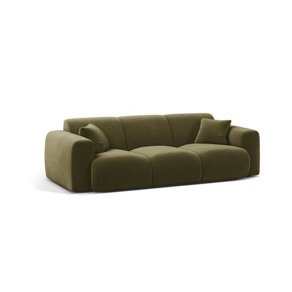 Aksamitna sofa w kolorze khaki 235 cm Molino – Micadoni 