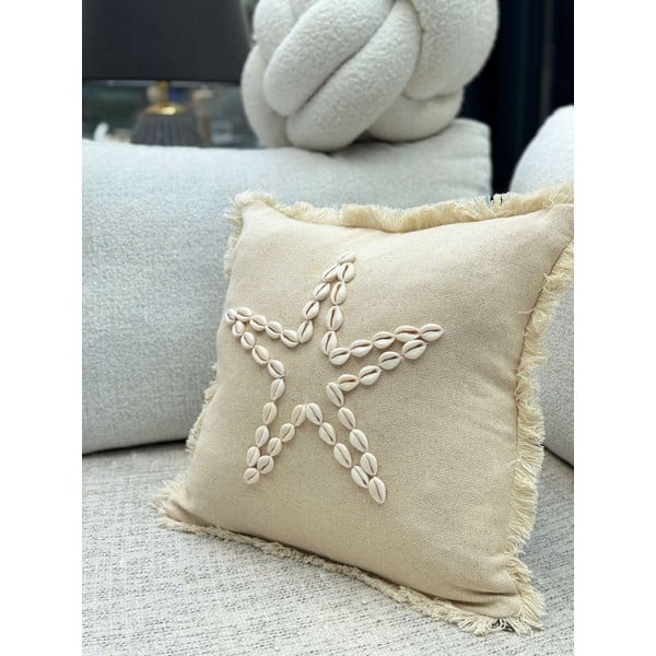 Bawełniana poszewka na poduszkę 43x43 cm Seashells – Mioli Decor-image-1
