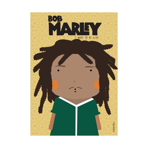 Plakat NiñaSilla Bo-b Marley, 21x42 cm