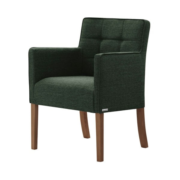 Zielone krzesło z ciemnobrązowymi nogami Ted Lapidus Maison Freesia