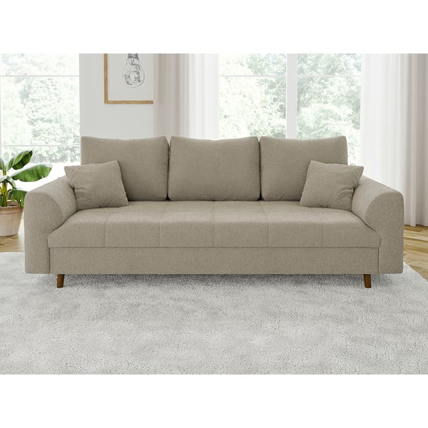Beżowa sofa z materiału bouclé 210 cm Ariella – Ropez-image-1
