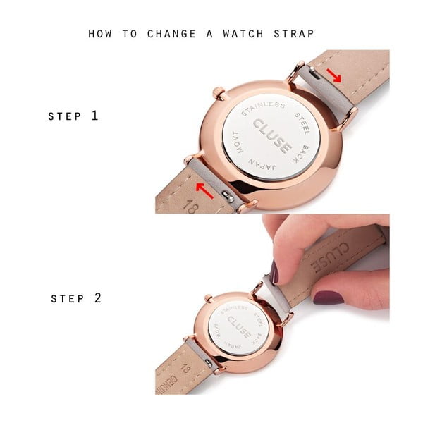 Zegarek CLUSE La Bohéme Silver Stones/White Caramel-image-1