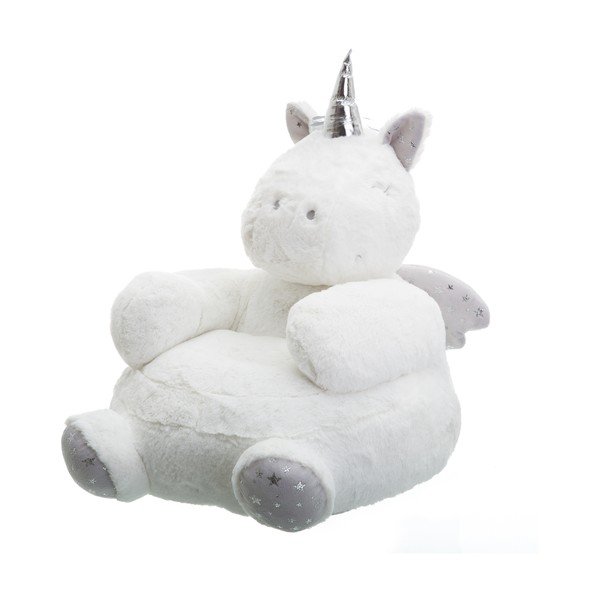Biały puf w kształcie jednorożca Unimasa Unicorn