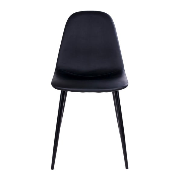 Zestaw 2 czarnych krzeseł z czarnymi nogami House Nordic Stockholm-image-4